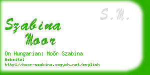szabina moor business card